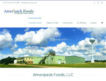 Tablet Screenshot of ameripackfoods.com